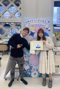 東京で入籍を果たした香港からの新郎新婦