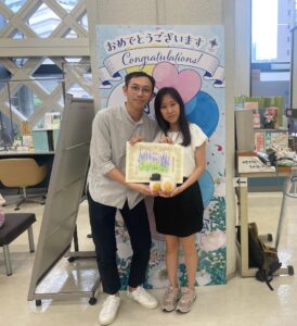 婚姻届提出当日、東京で迎えたお二人の瞬間